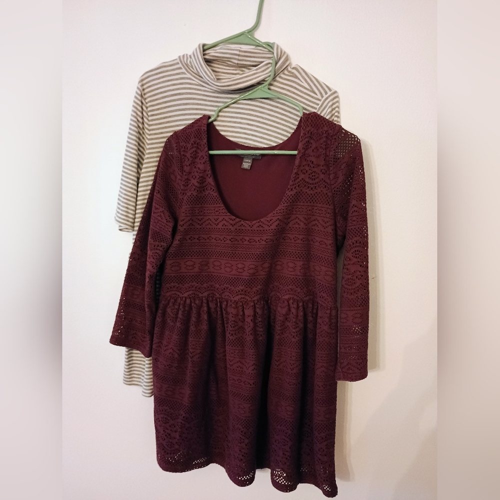 2 Maternity Sweaters, L